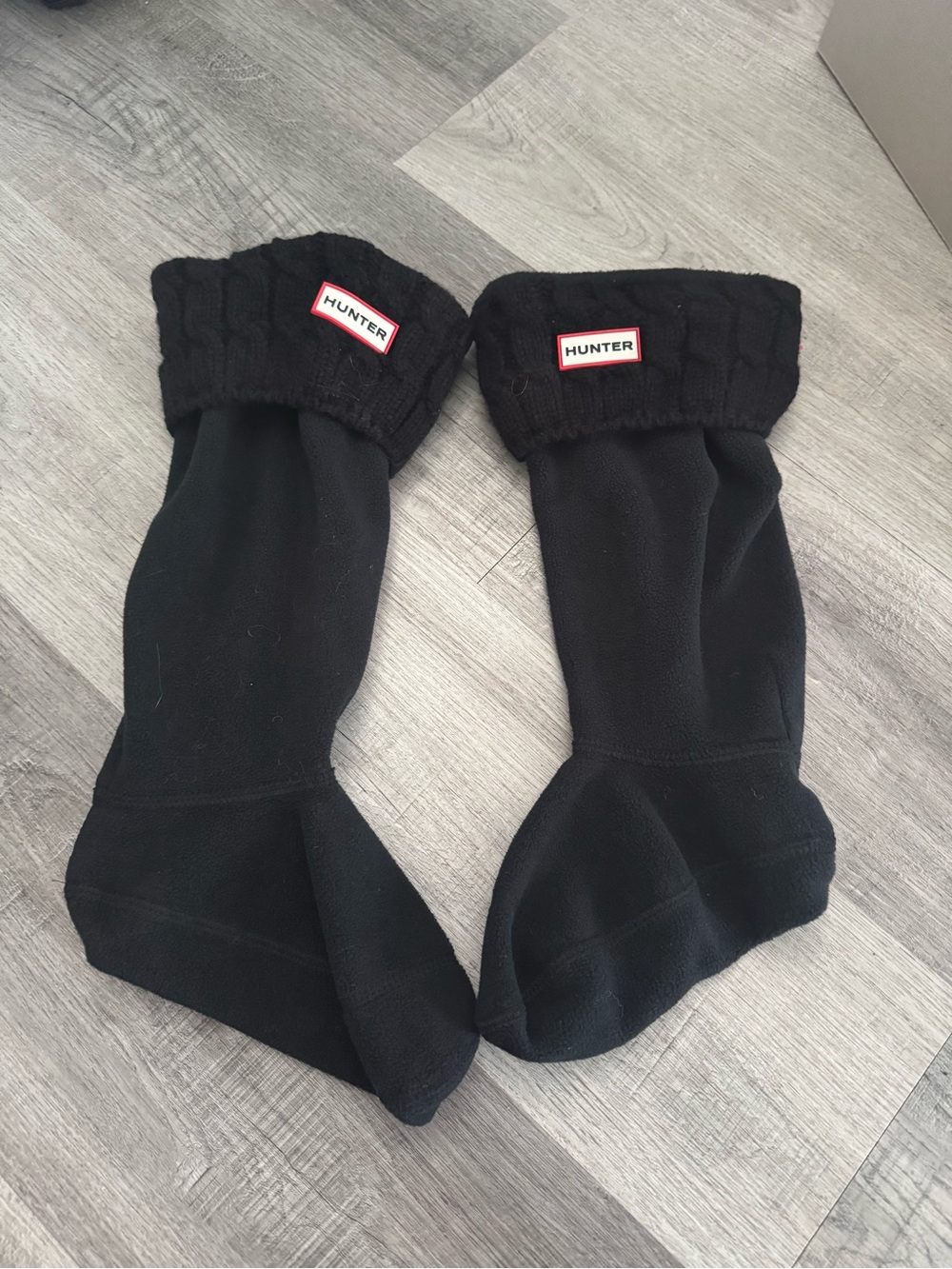 Hunter Black Boot Socks with Branded Cuff